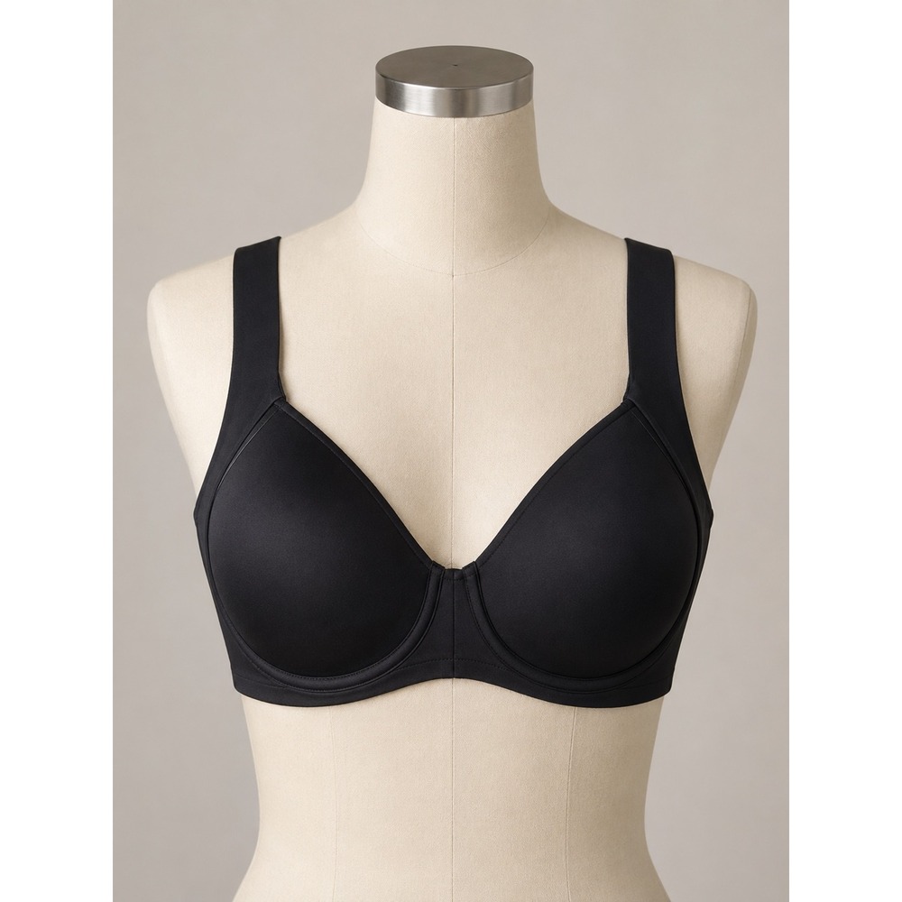 Bali Comfort Stretch Wireless Bra Black 38C No-Slip Straps New with Tags